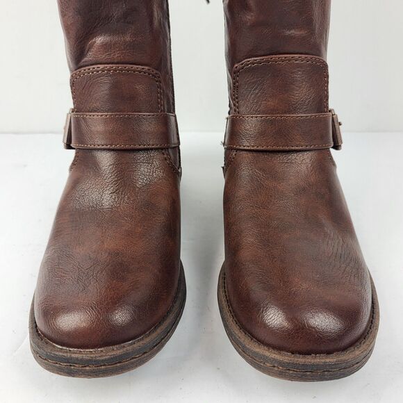 Eurosoft by SOFFT Carlen Lace-Up Knee High Boot Brown Leather Size 7M - Picture 9 of 13